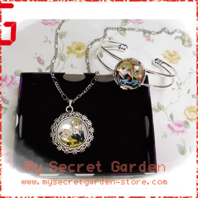 Soul Eater ソウルイーター anime Cabochon Necklace and Bracelet Set